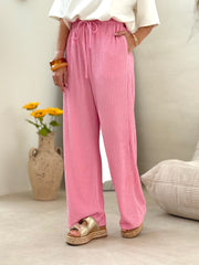 Le pantalon Raffaela rose - Gualap