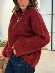 Le pull Brunella bordeaux - Gualap