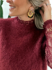 Le pull Caissy bordeaux - Gualap