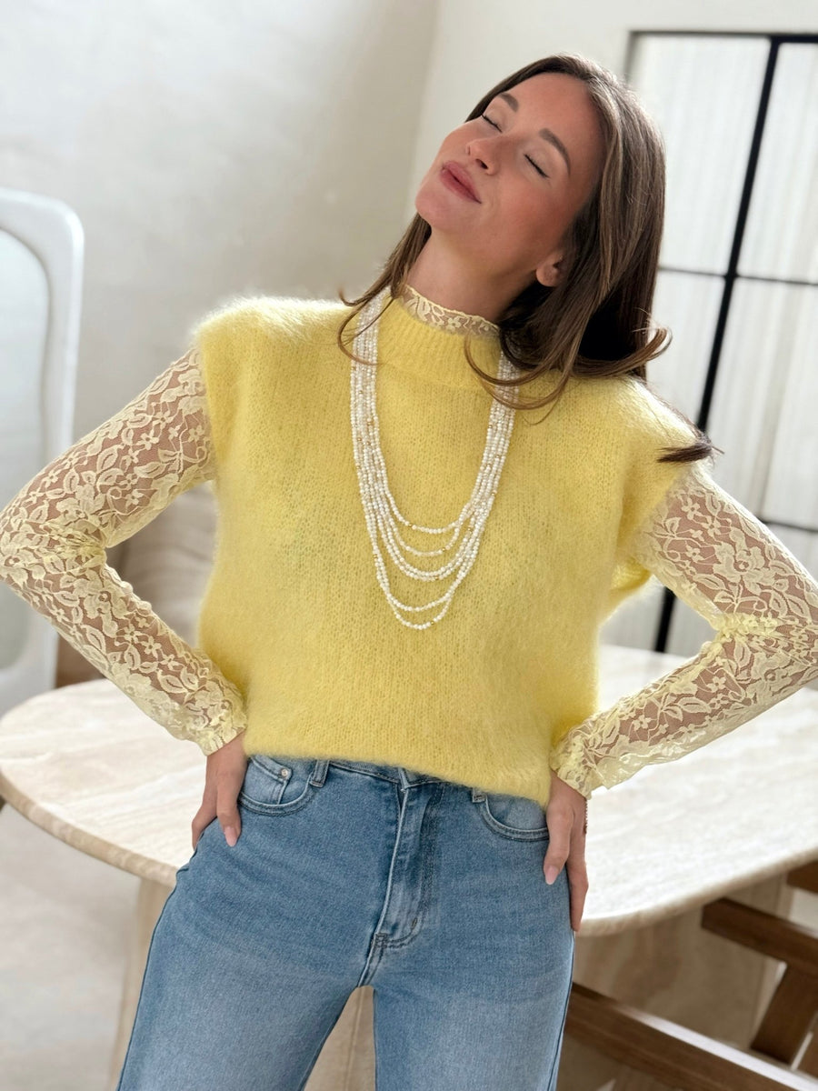 Le pull Caissy jaune - Gualap