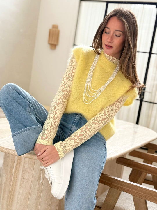 Le pull Caissy jaune - Gualap