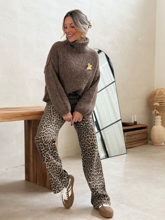 Le pull Cyrielle marron - Gualap