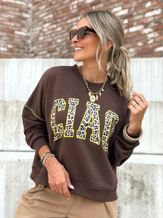 Le pull Fanny marron - Gualap