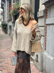 Le pull Morgane beige - Gualap