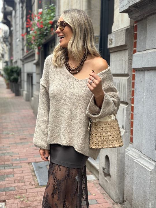 Le pull Morgane beige - Gualap