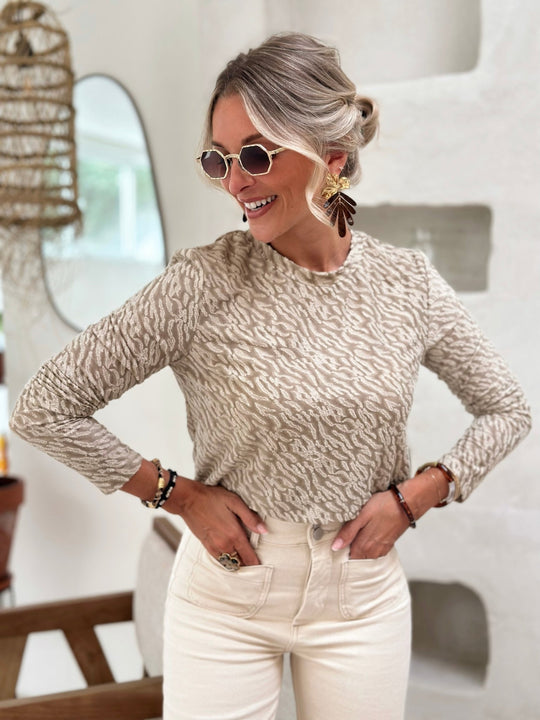 Le pull Nihale beige-Gualap