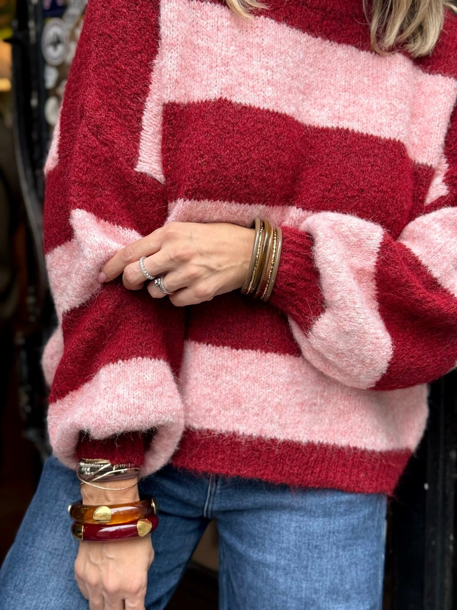 Le pull Palmyre rouge - Gualap
