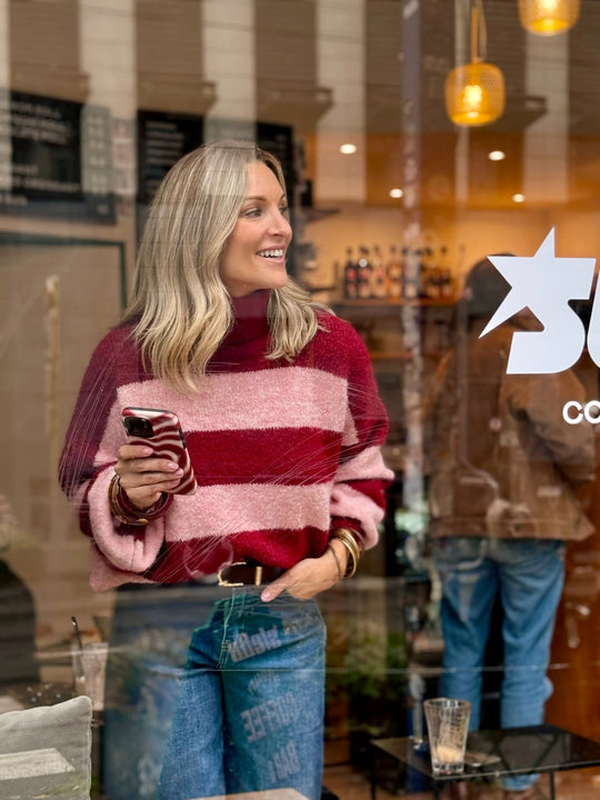 Le pull Palmyre rouge - Gualap