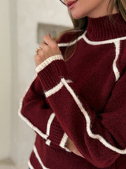 Le pull Rebecca bordeaux - Gualap