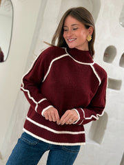 Le pull Rebecca bordeaux - Gualap