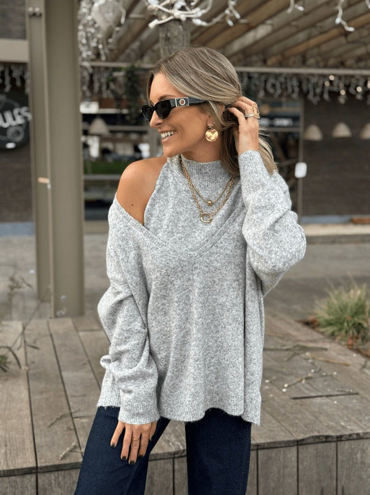 Le pull Rubie gris clair - Gualap