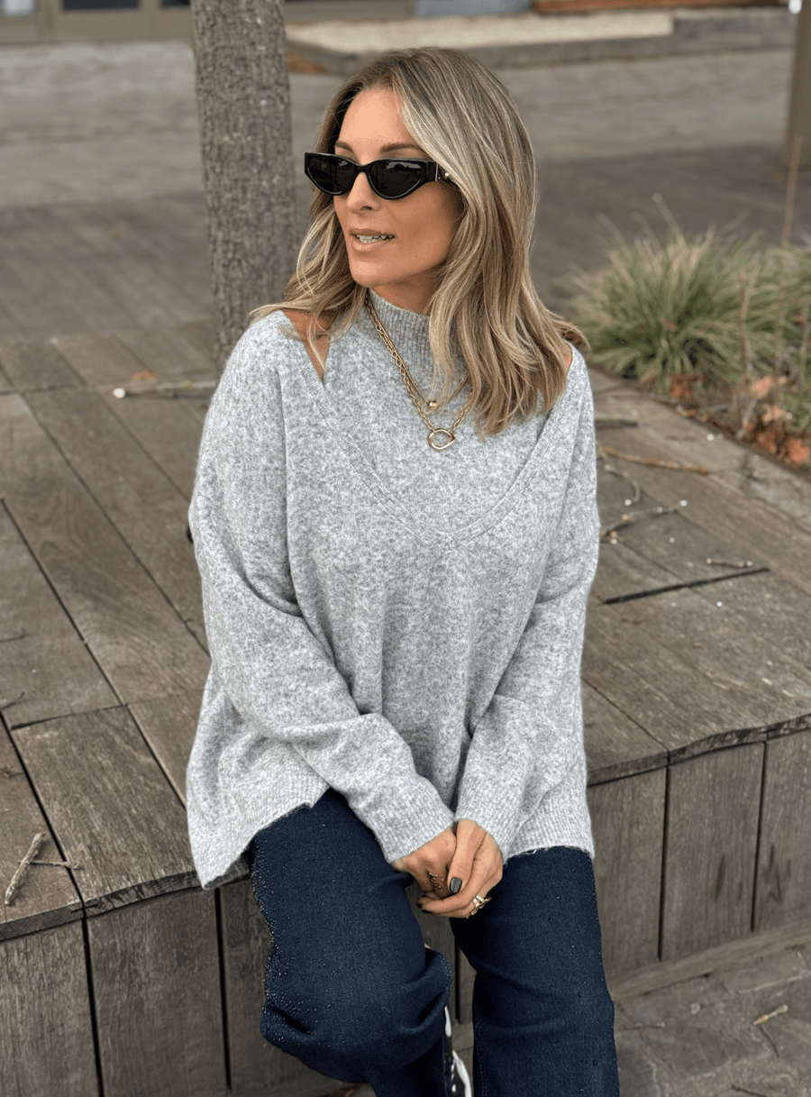 Le pull Rubie gris clair - Gualap
