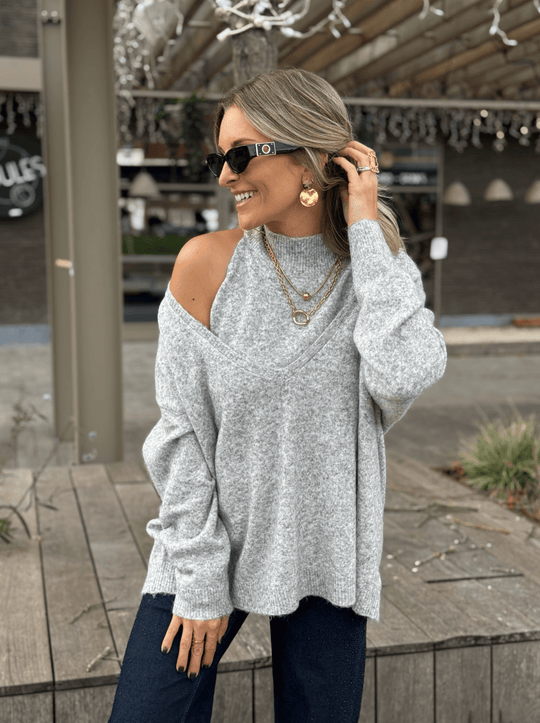 Le pull Rubie gris clair - Gualap