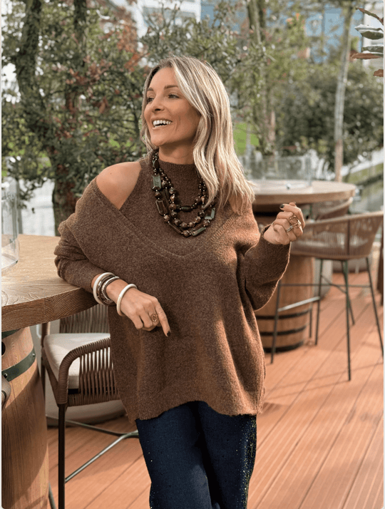 Le pull Rubie marron - Gualap
