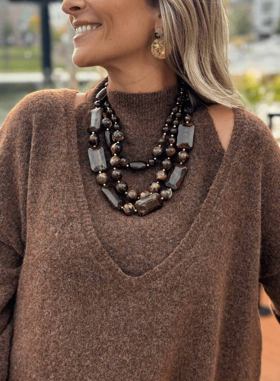 Le pull Rubie marron - Gualap