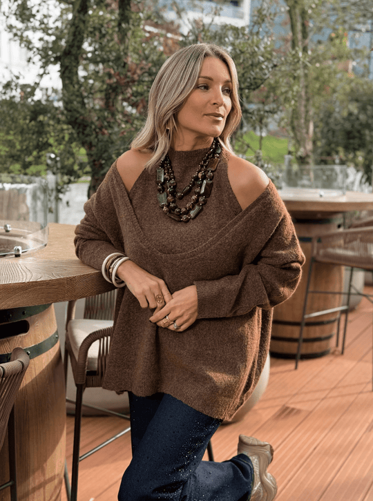 Le pull Rubie marron - Gualap