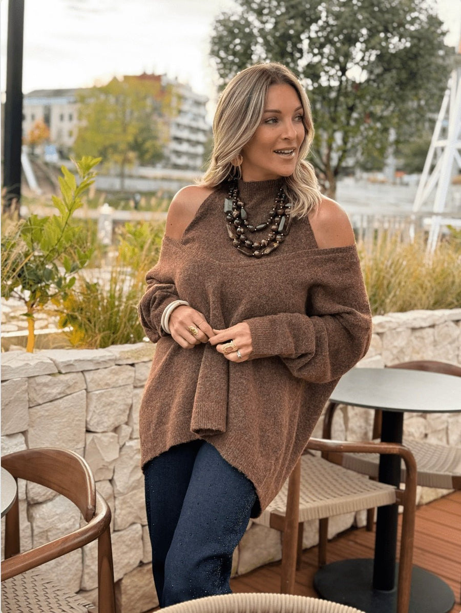 Le pull Rubie marron - Gualap