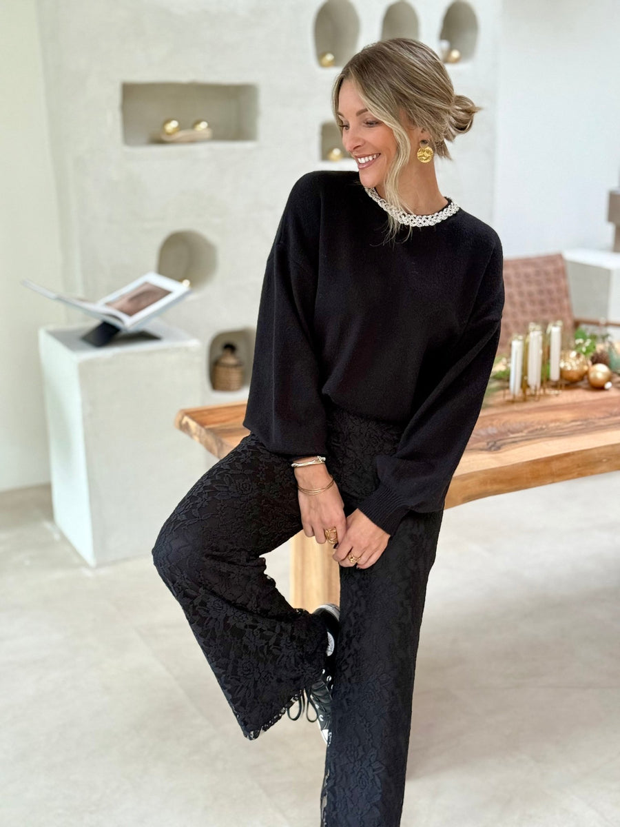 Le pull Salma noir - Gualap