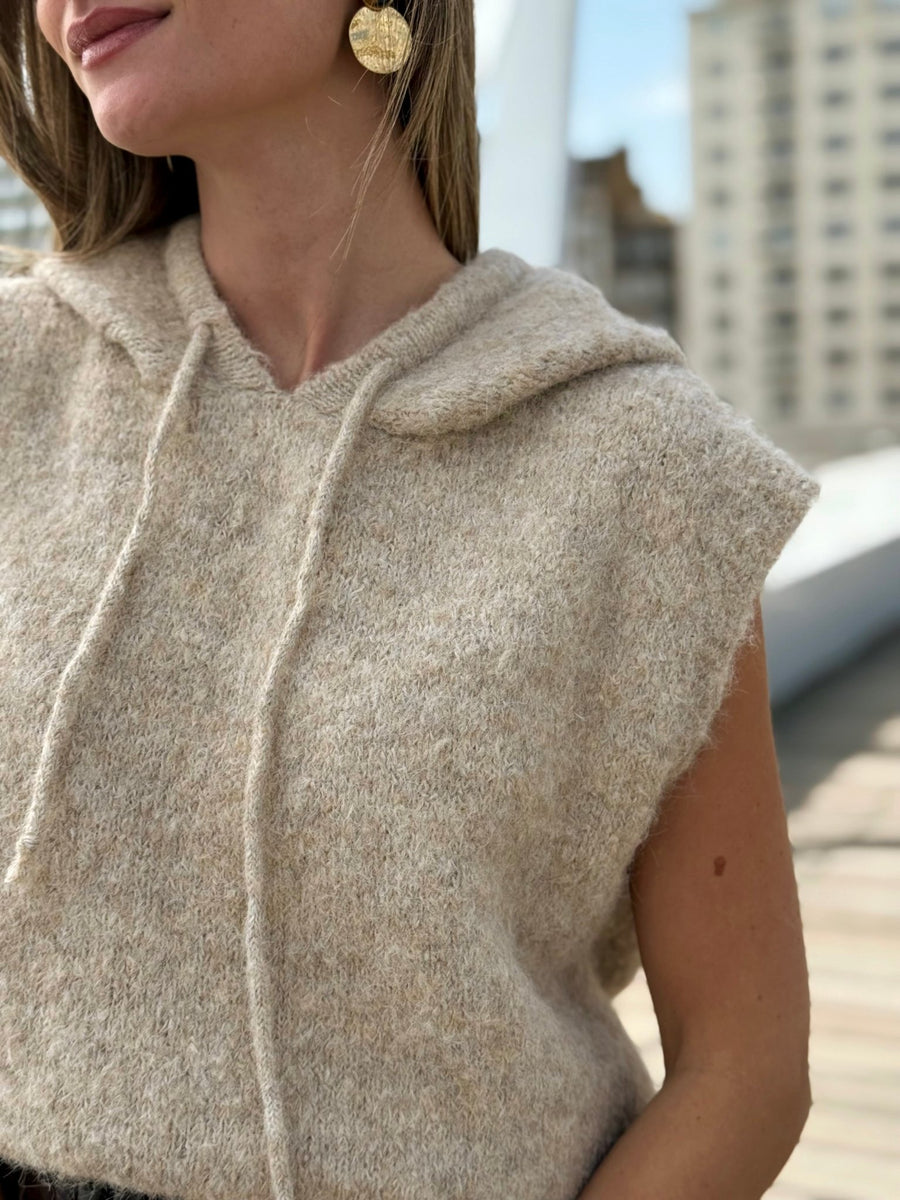 Le pull sans manche June beige - Gualap