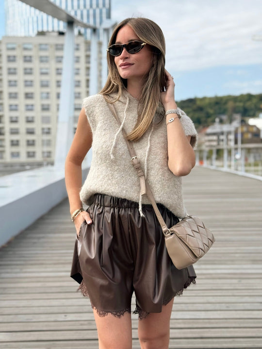 Le pull sans manche June beige - Gualap