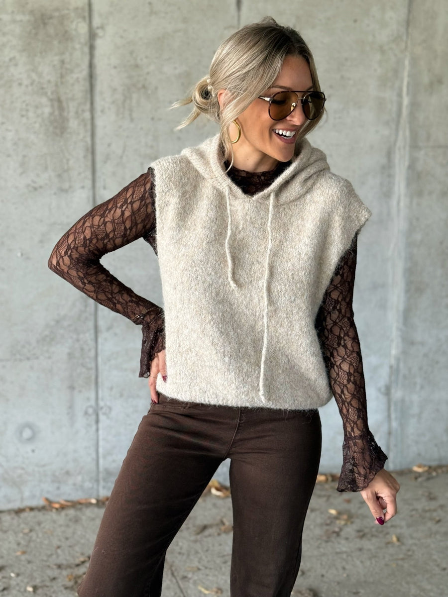 Le pull sans manche June beige - Gualap