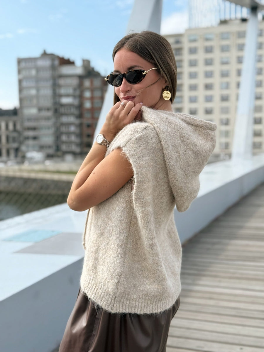 Le pull sans manche June beige - Gualap