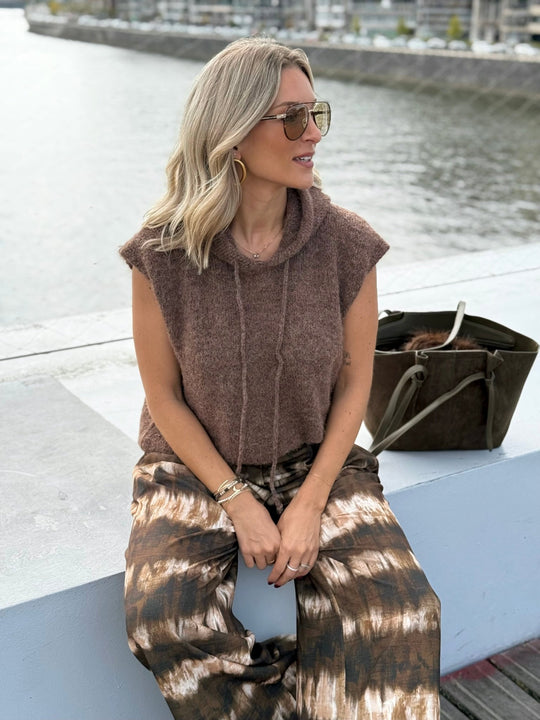 Le pull sans manche June marron - Gualap