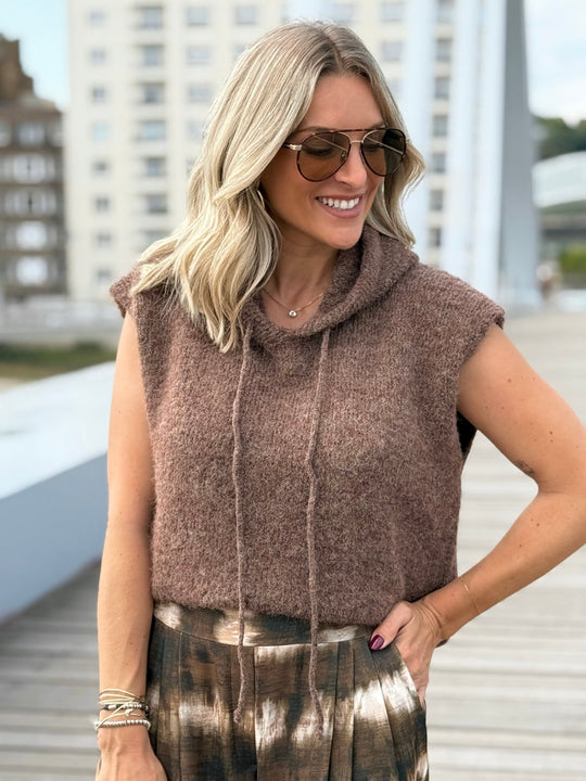 Le pull sans manche June marron - Gualap