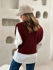 Le pull sans manche Yuri bordeaux - Gualap