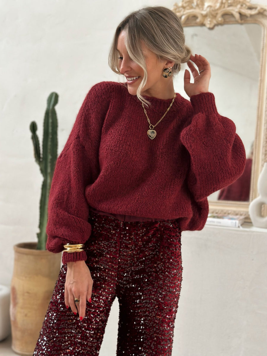 Le pull Sidji bordeaux - Gualap