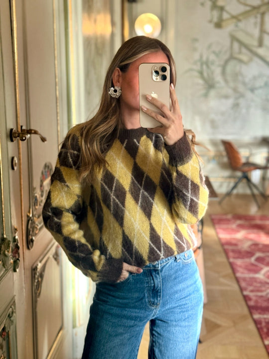Le pull Tiphaine jaune - Gualap