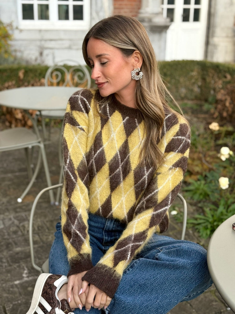 Le pull Tiphaine jaune - Gualap