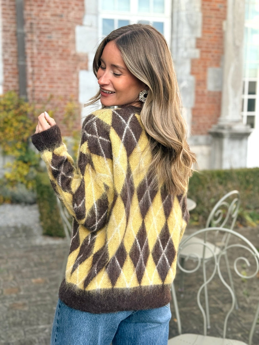 Le pull Tiphaine jaune - Gualap