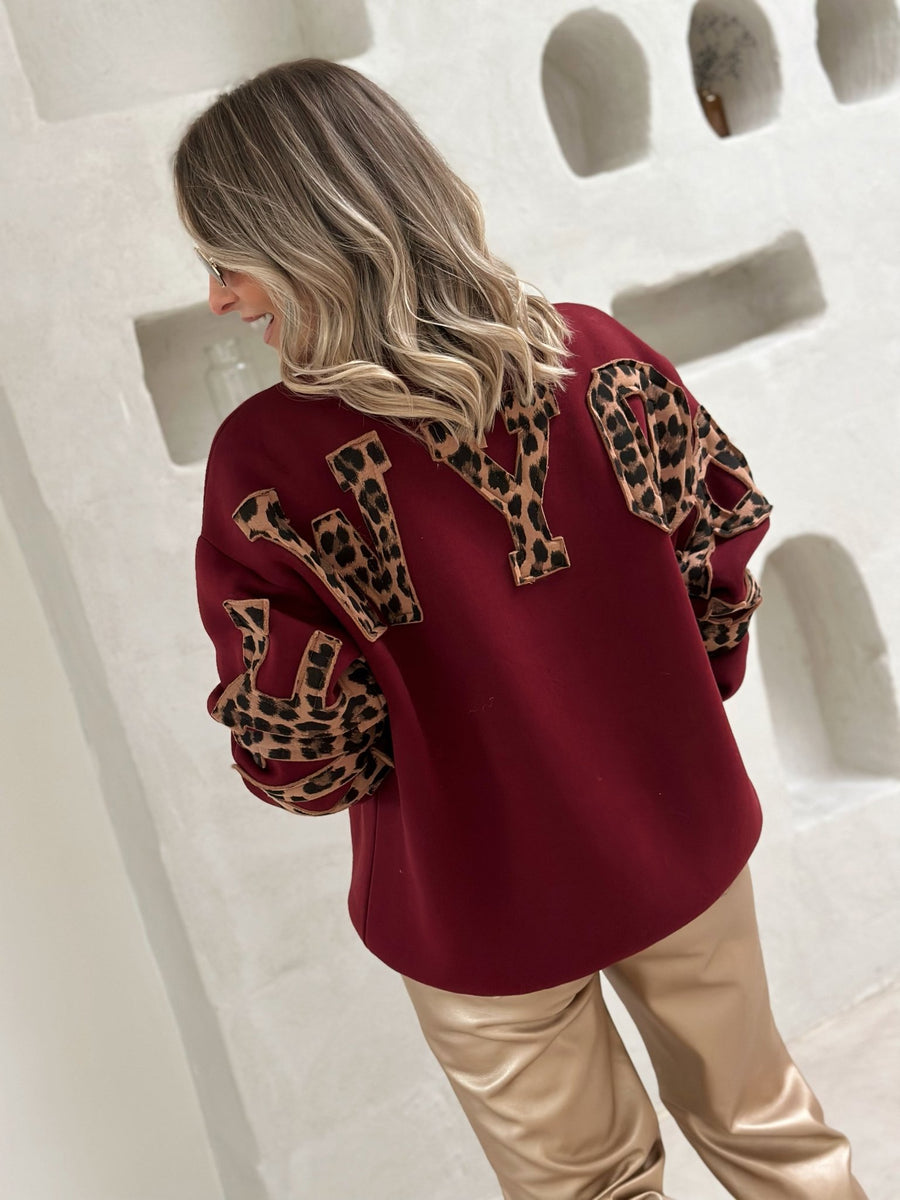 Le pull Zoe bordeaux - Gualap