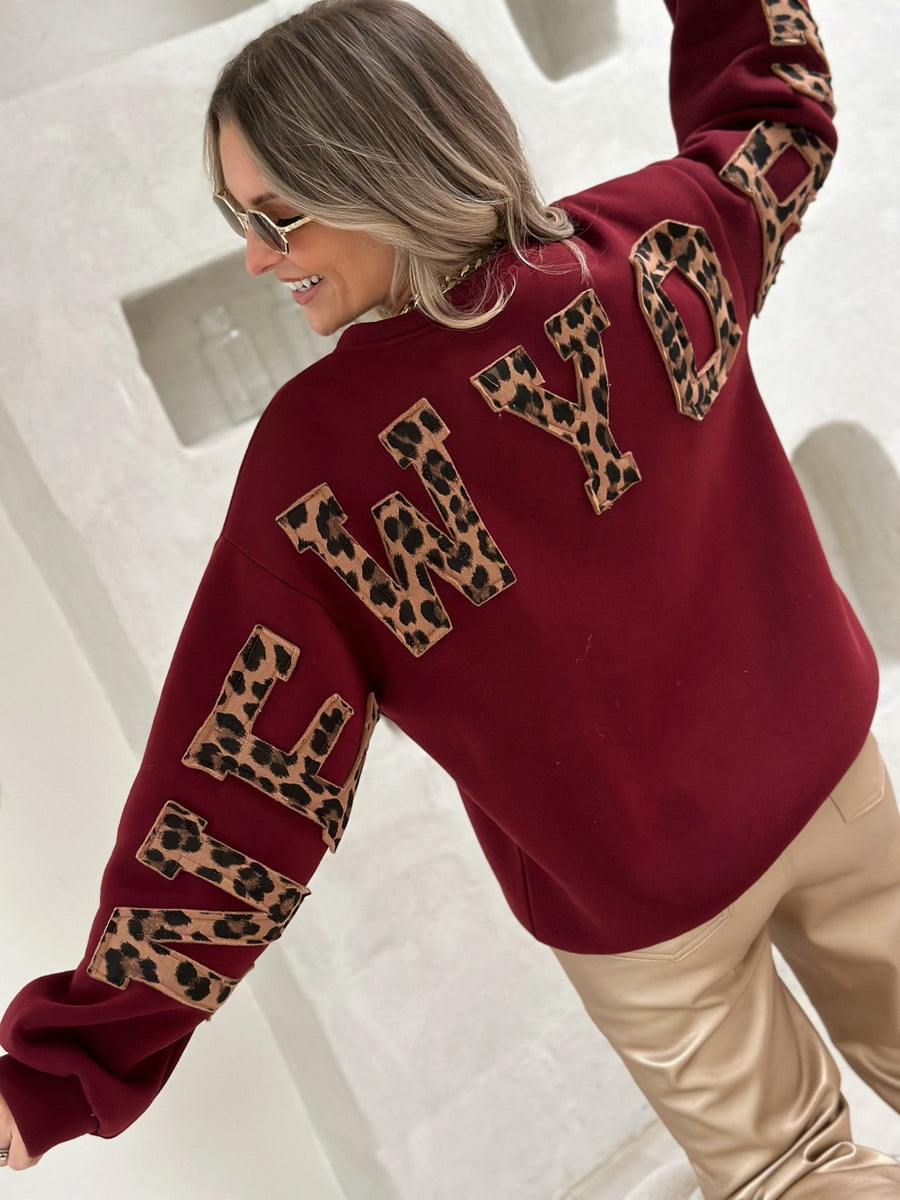 Le pull Zoe bordeaux - Gualap