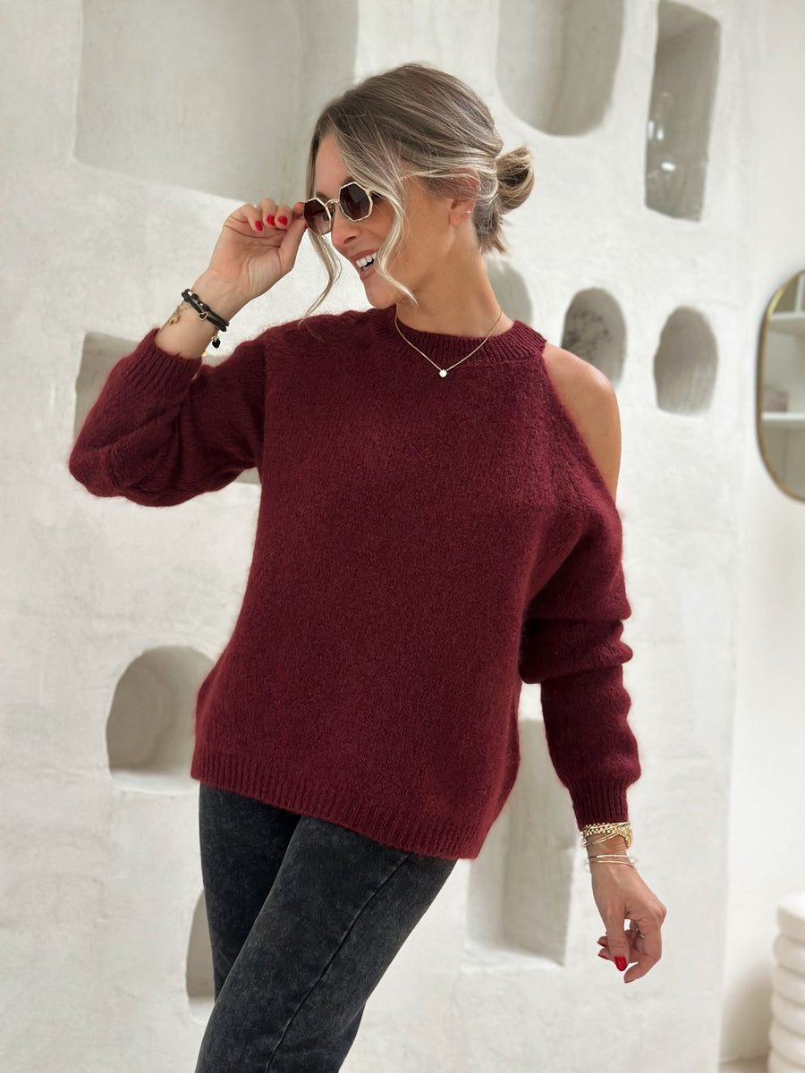 Le pull Zulal bordeaux - Gualap