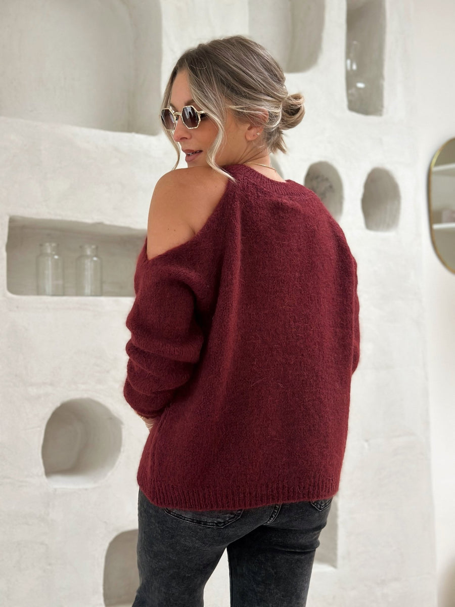 Le pull Zulal bordeaux - Gualap