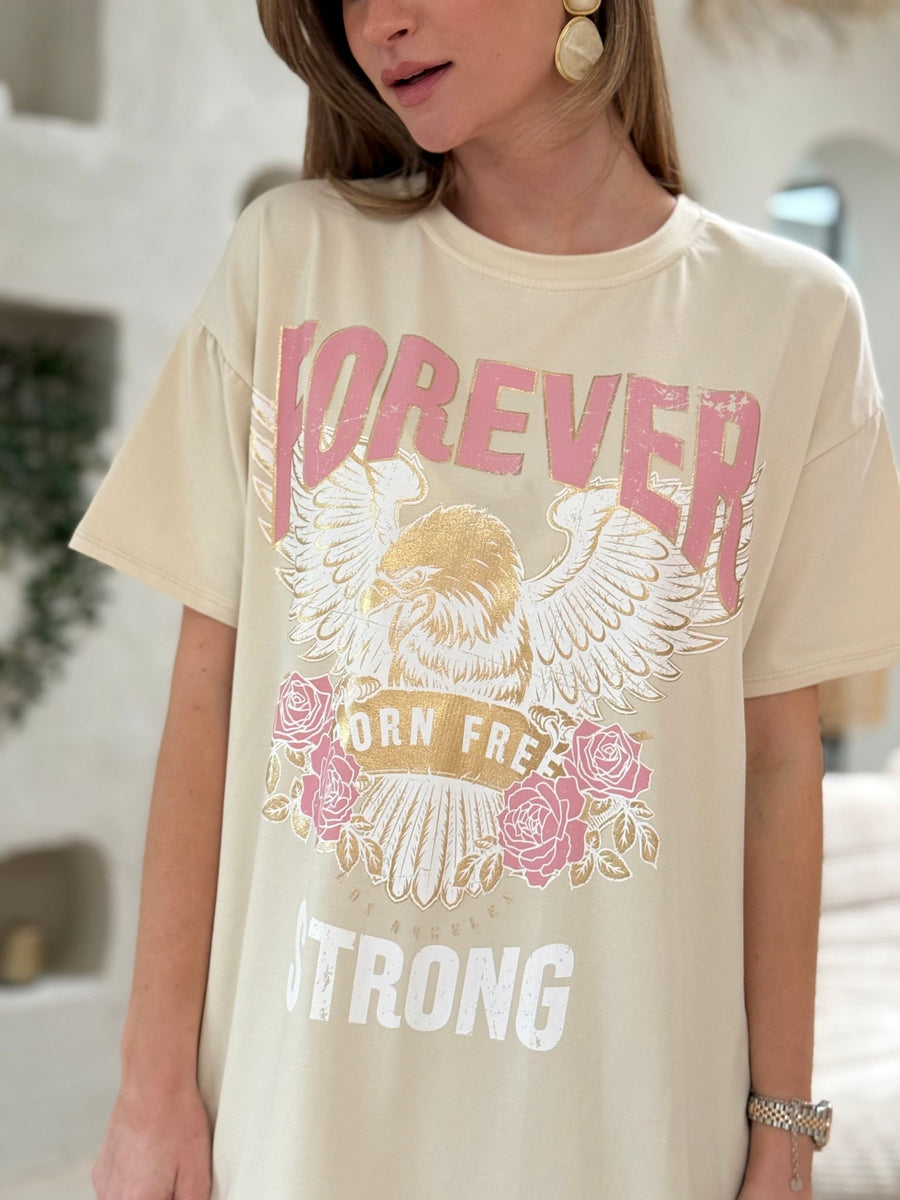 Le t-shirt Gaia beige - Gualap