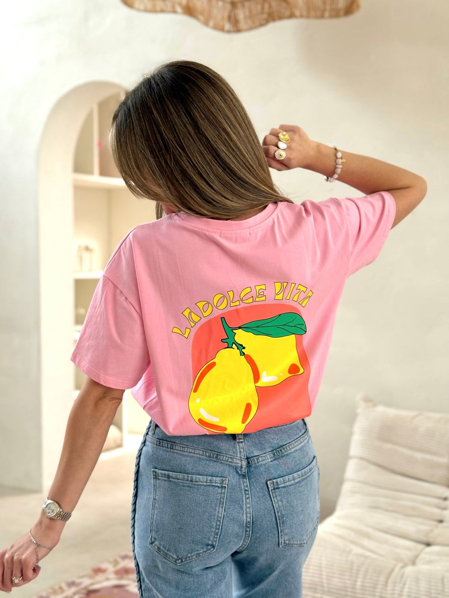 Le t-shirt Rania rose - Gualap