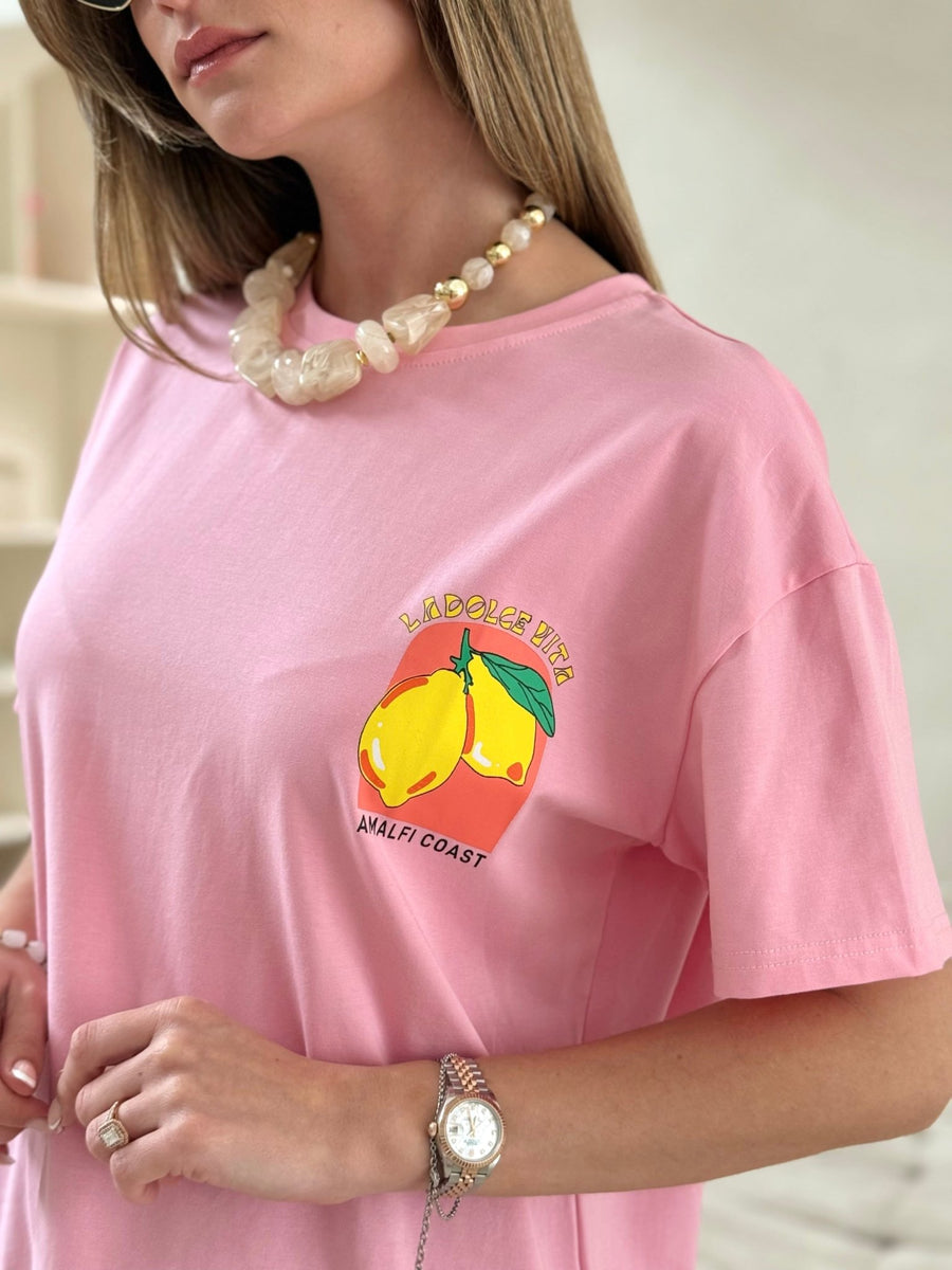 Le t-shirt Rania rose - Gualap