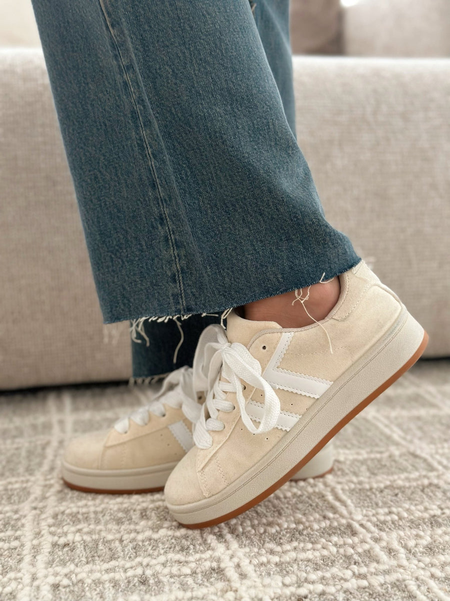 Les baskets Veronika beige - Gualap