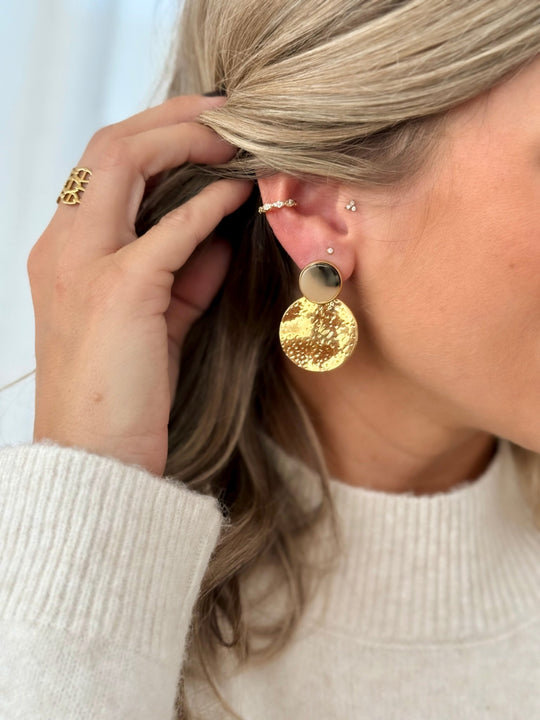 Les boucles d’oreilles Karly beige - Gualap