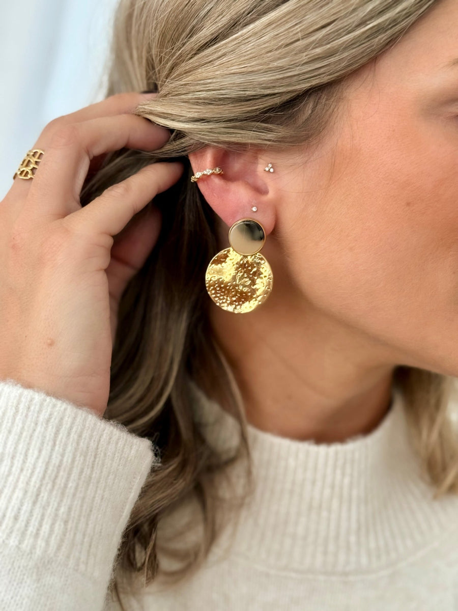 Les boucles d’oreilles Karly beige - Gualap