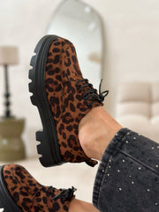 Les chaussures Odette leopard - Gualap