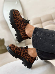 Les chaussures Odette leopard - Gualap