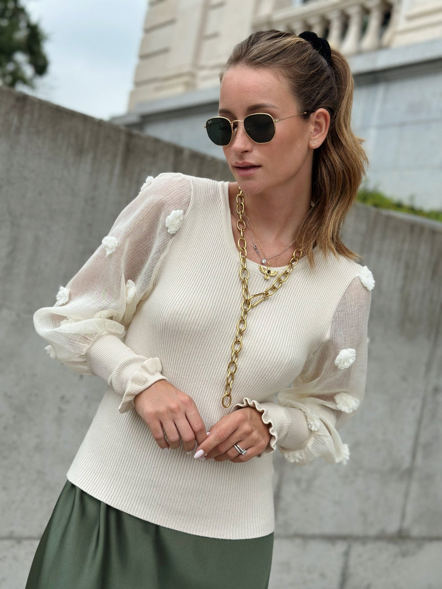 La blouse Rabia ecru - Gualap