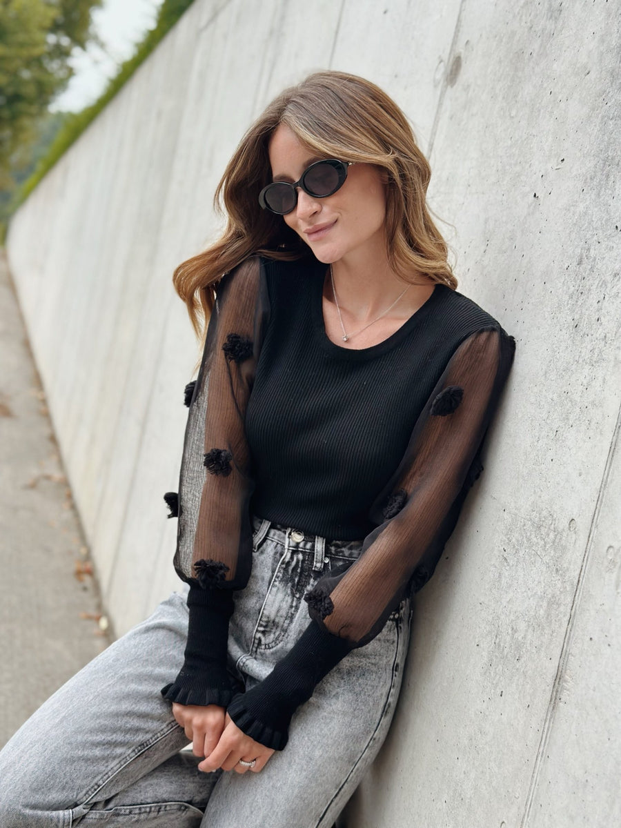 La blouse Rabia noir - Gualap