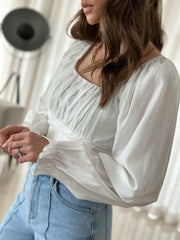 La blouse Yanissa blanc - Gualap