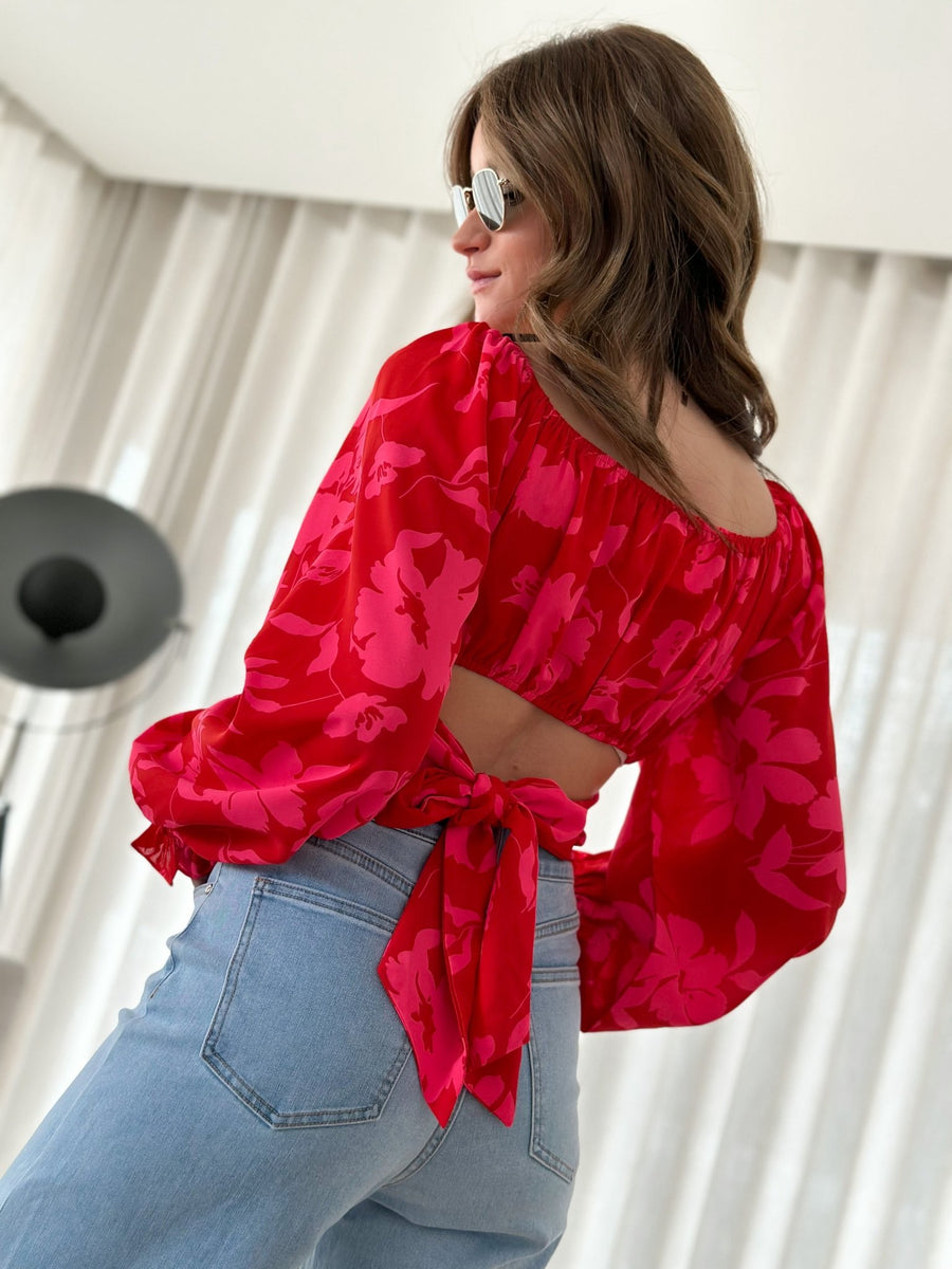 La blouse Yoana rouge - Gualap