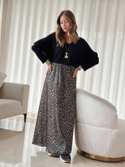 La jupe Athena leopard kaki - Gualap